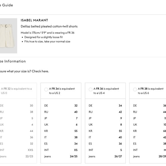 Isabel Marant Tulya Cotton Shorts Womens 36 Small 4 US Khaki Beige High Rise - Picture 12 of 14